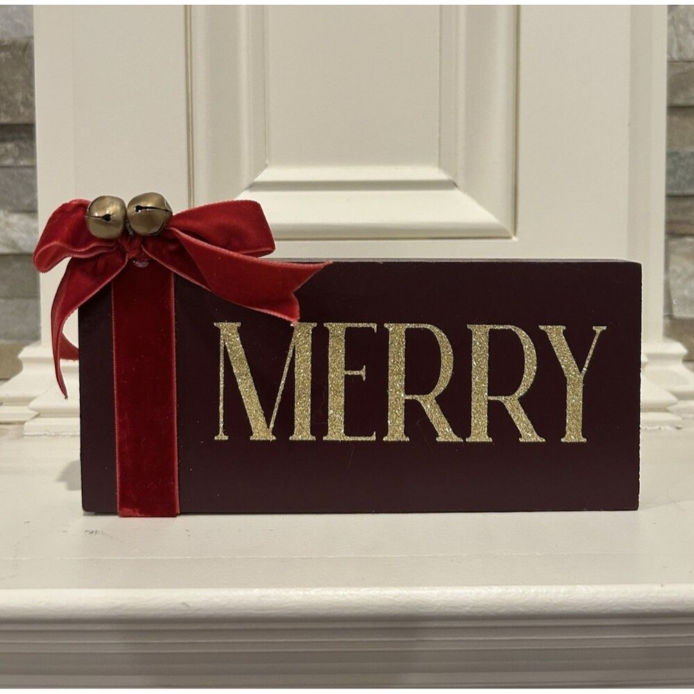 Ashland Holiday Tidings Merry Tabletop Red Gold Christmas Decor